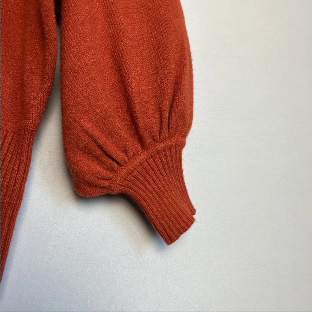 Anthropologie Moth Sz S Cabin Sweater Balloon
Dolman Sleeve Burnt Orange Fall EC - Picture 8 of 11